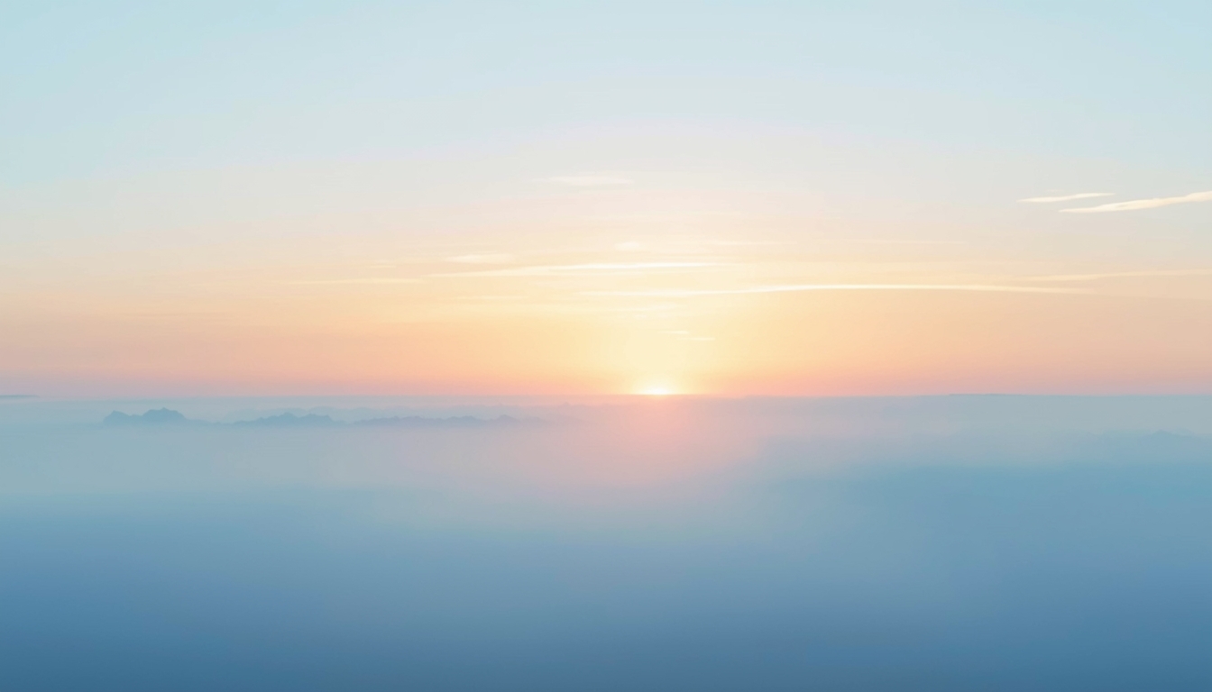 Gentle horizon gradient symbolizing mental space during stress awareness